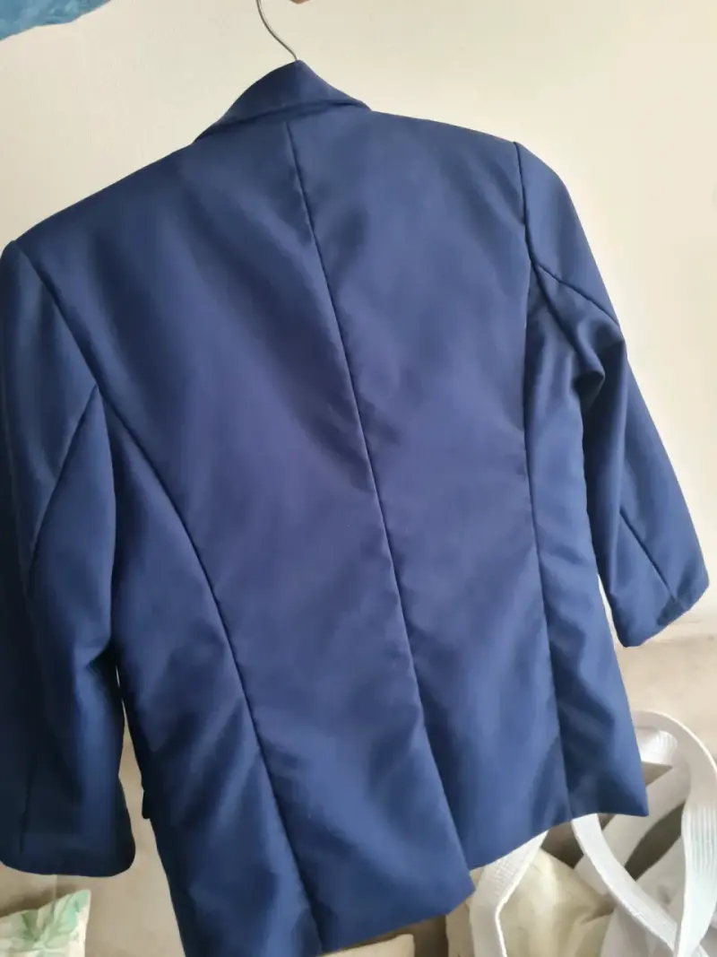 Traje de 3 piezas, niño, azul marino con camisa - 2