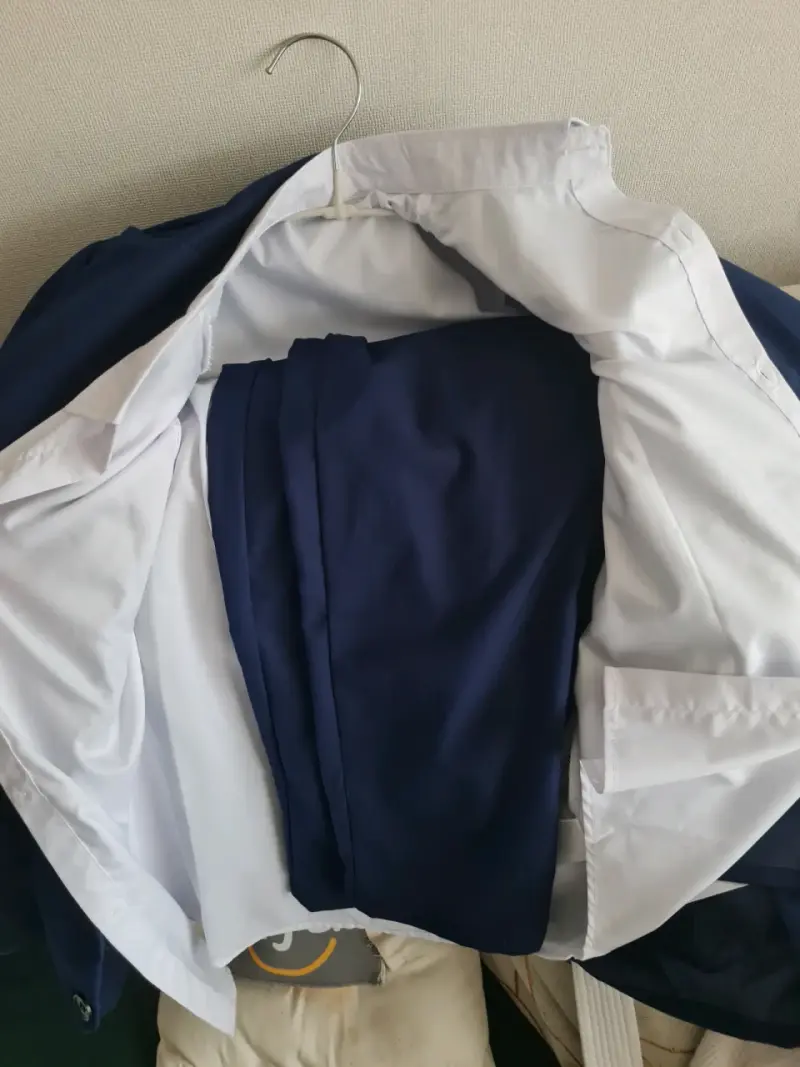 Traje de 3 piezas, niño, azul marino con camisa - 4