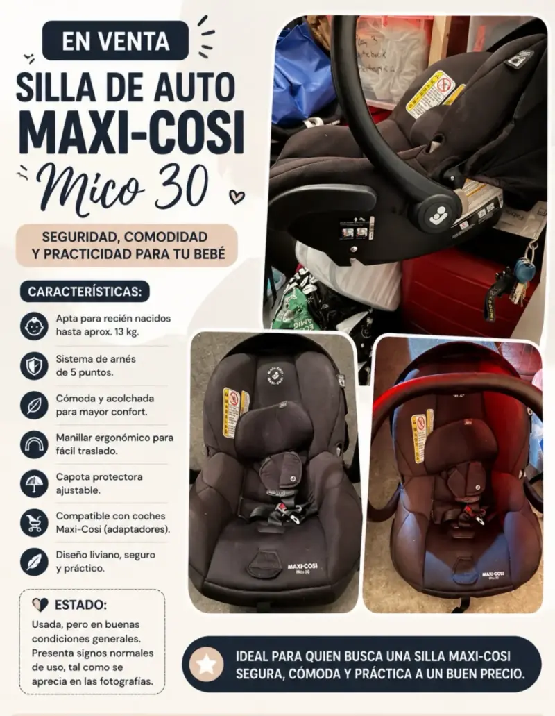 Silla de auto Maxi-Cosi Mico 30 para bebé - 1