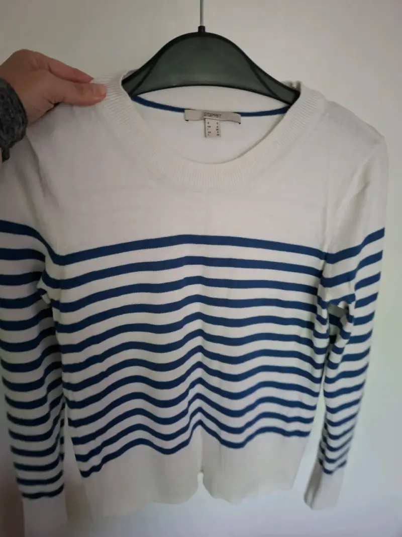 Suéter a rayas blanco y azul Esprit - 1
