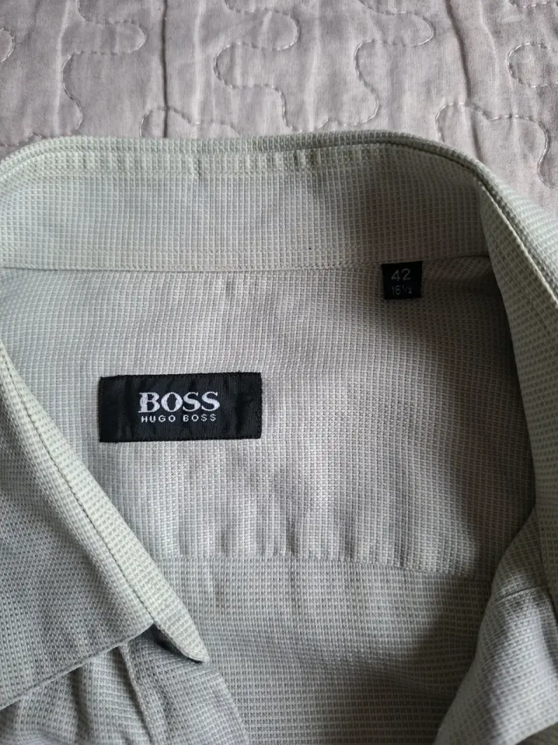 Camisa Hugo Boss gris talla 42 - 1