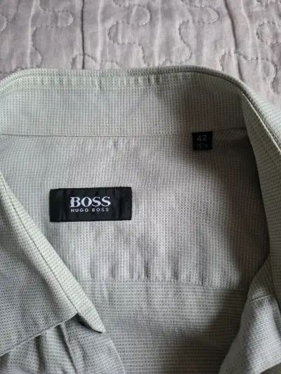 Camisa Hugo Boss gris talla 42 - miniatura 1