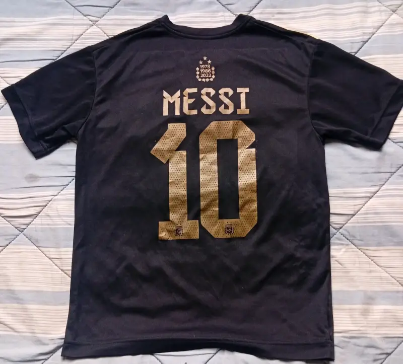 Camiseta de fútbol Argentina Messi negra - 2