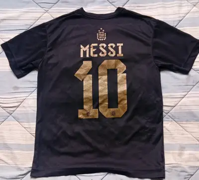 Camiseta de fútbol Argentina Messi negra - miniatura 2