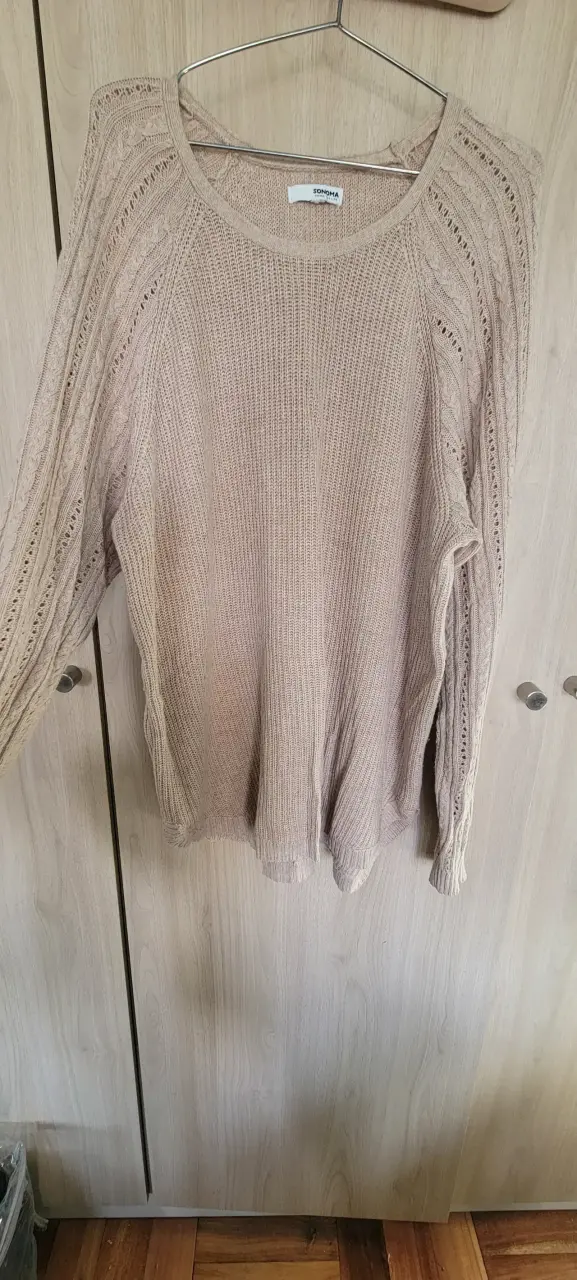 Suéter beige de punto Sonoma - 1