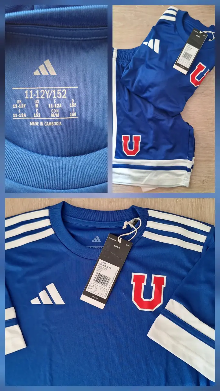 Conjunto deportivo azul Adidas U de Chile para niños