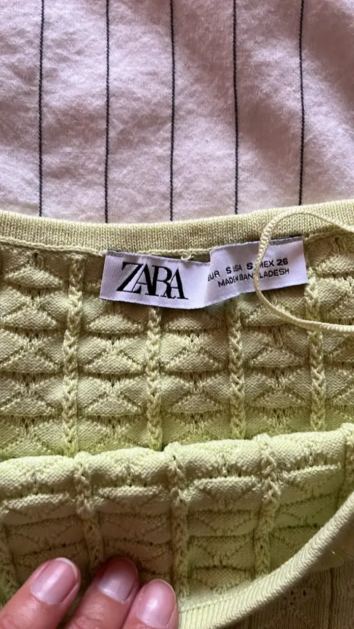 top tejido strapless zara - 2