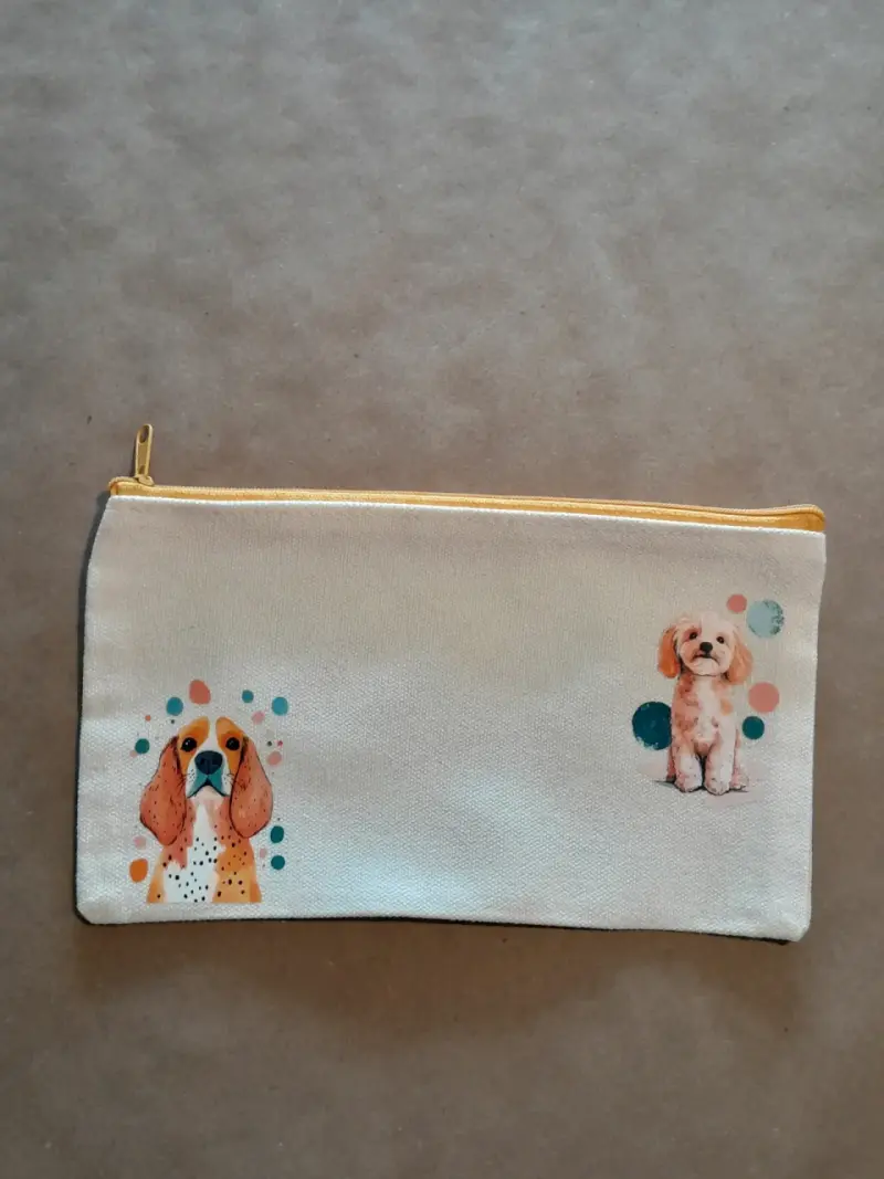 Estuche de Tela con Diseño de Perros - 3