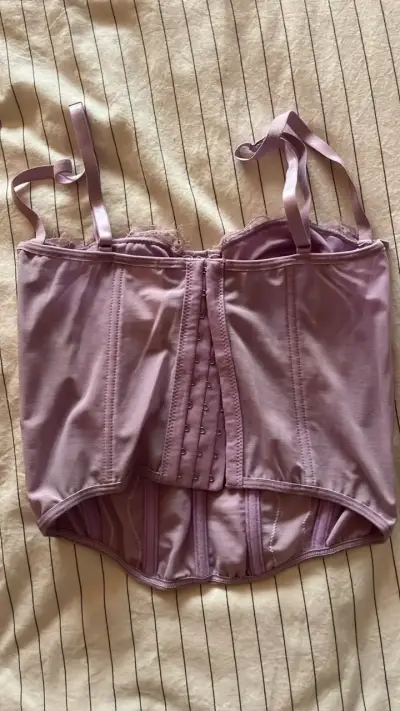Corset lila de encaje para mujer - miniatura 2