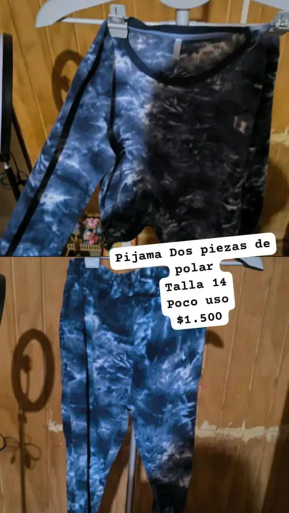 Pijama polar dos piezas talla 14 poco uso