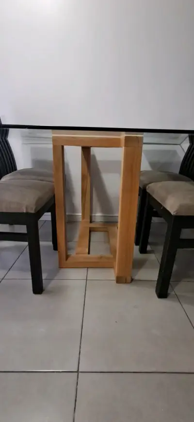 Juego de Comedor de Vidrio con Sillas - miniatura 1
