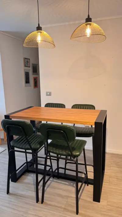 Set de Comedor Alto con Sillas Verdes - miniatura 1