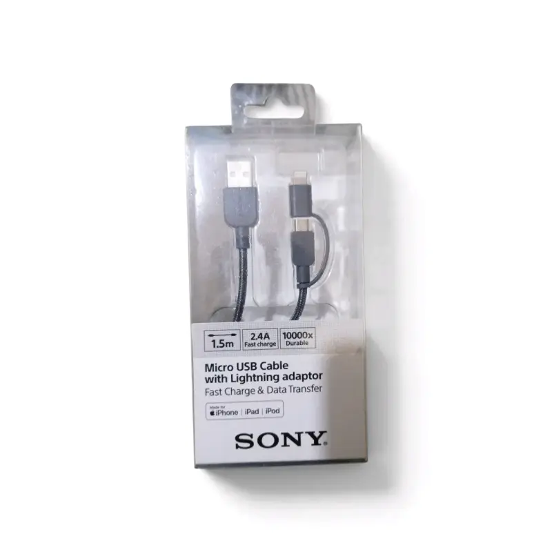 Cable Micro USB con Adaptador Lightning Sony 1.5m - 1