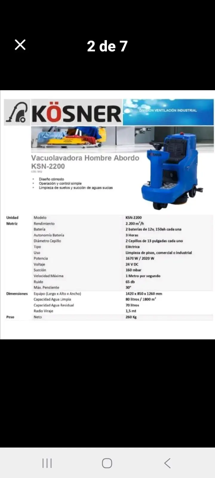 🔥 VACUOLAVADORA KÖSNER KSN-2200 HOMBRE A BORDO - 2