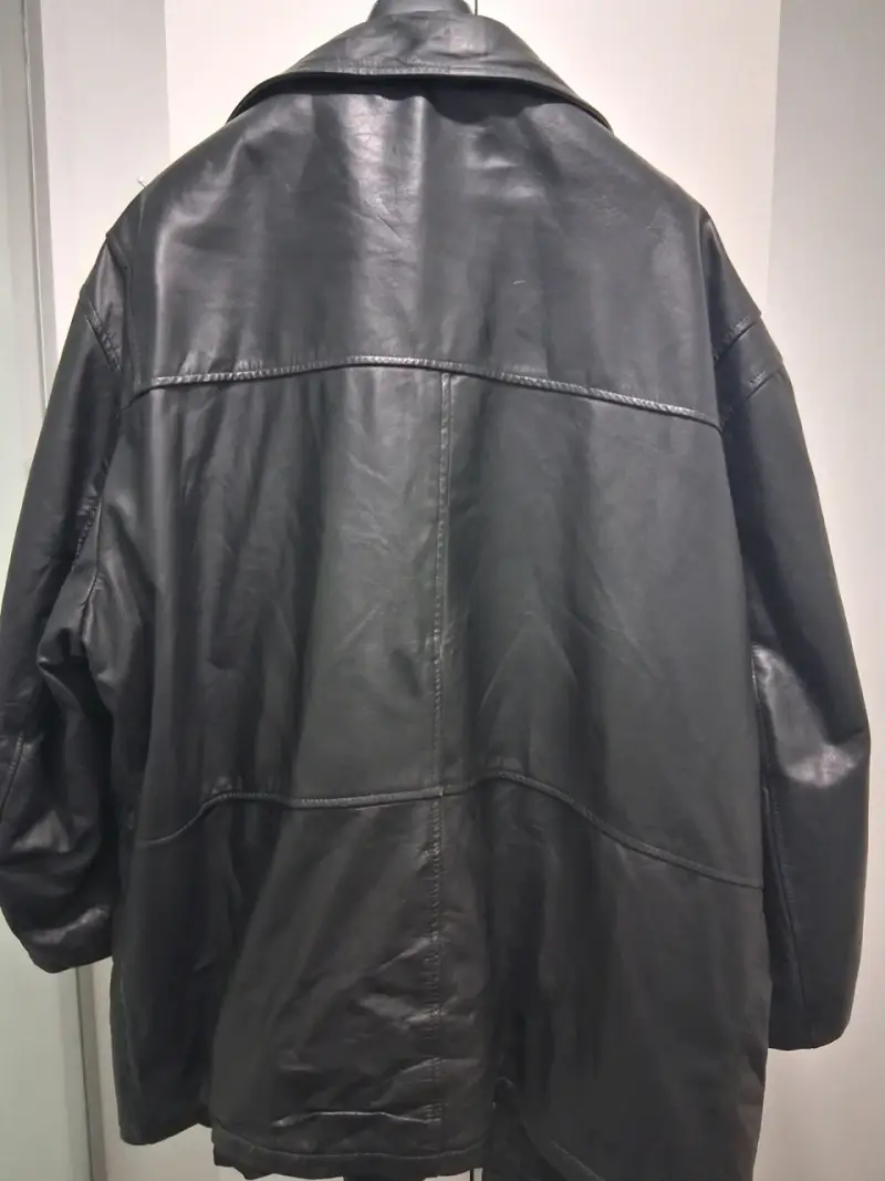 Chaqueta de cuero negra talla 54 R&R - 3