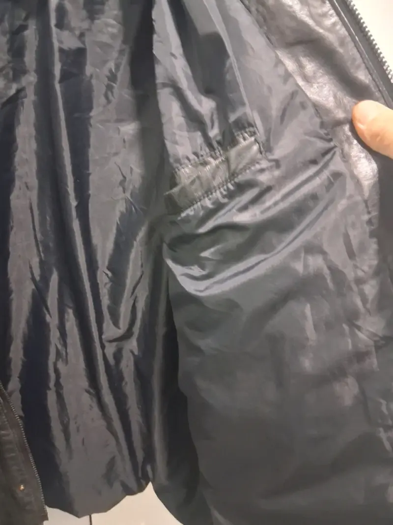 Chaqueta de cuero negra talla 54 R&R - 4