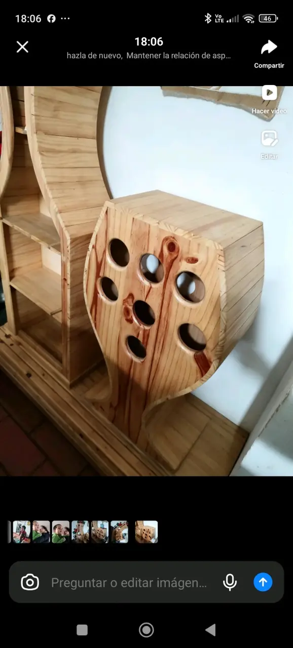 Estante de madera para botellas de vino - 2