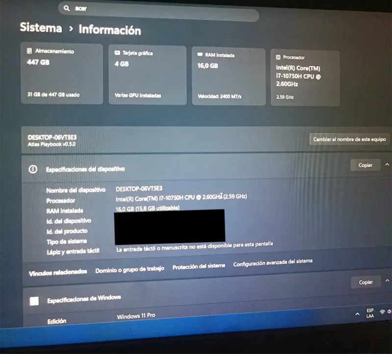HP Pavilion Gaming 15 RTX 1650 i7-10750H 500GB SSD - 1