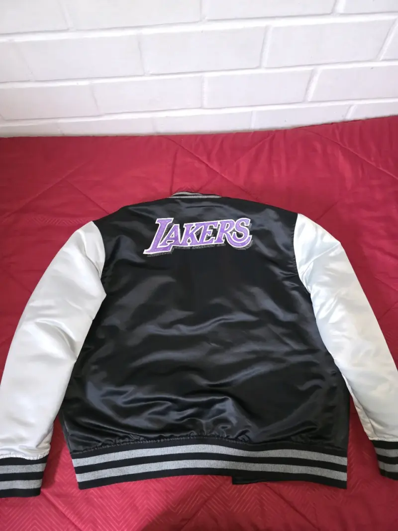 Chaqueta Varsity Lakers Negra y Blanca - 1