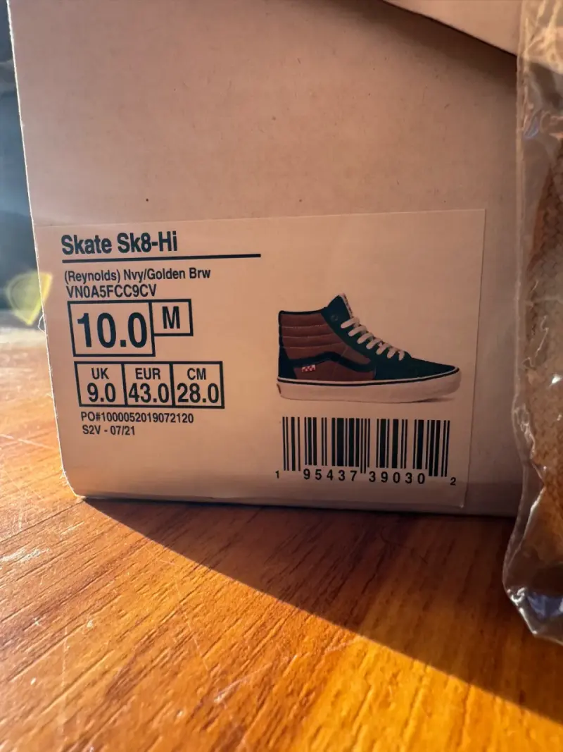 Zapatillas Vans Sk8-Hi Skate Naranja y Azul - 2