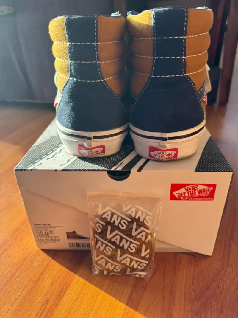 Zapatillas Vans Sk8-Hi Skate Naranja y Azul - 3