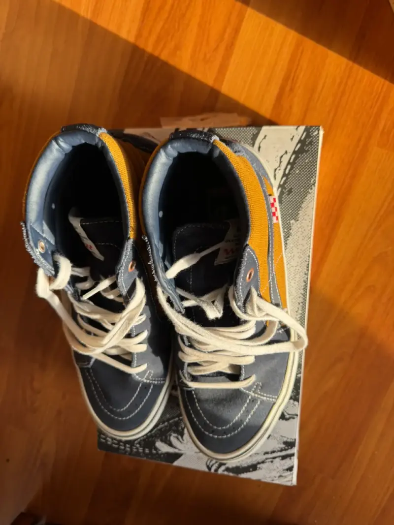 Zapatillas Vans Sk8-Hi Skate Naranja y Azul - 4