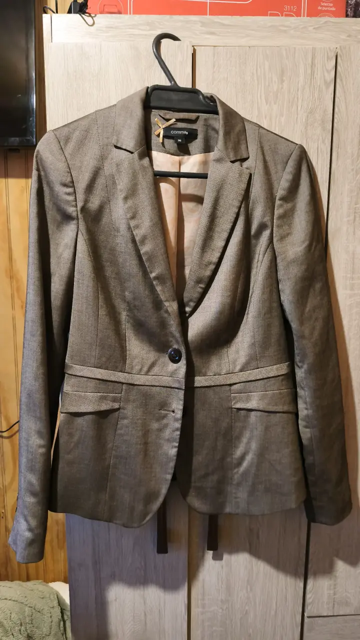 Blazer de mujer marrón Comma talla 36 - 1