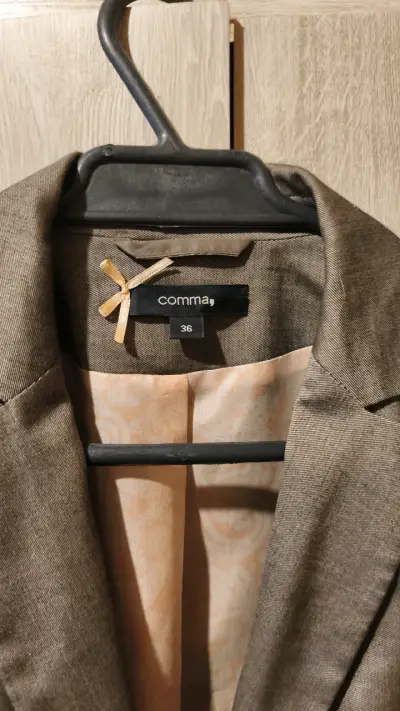Blazer de mujer marrón Comma talla 36 - miniatura 2