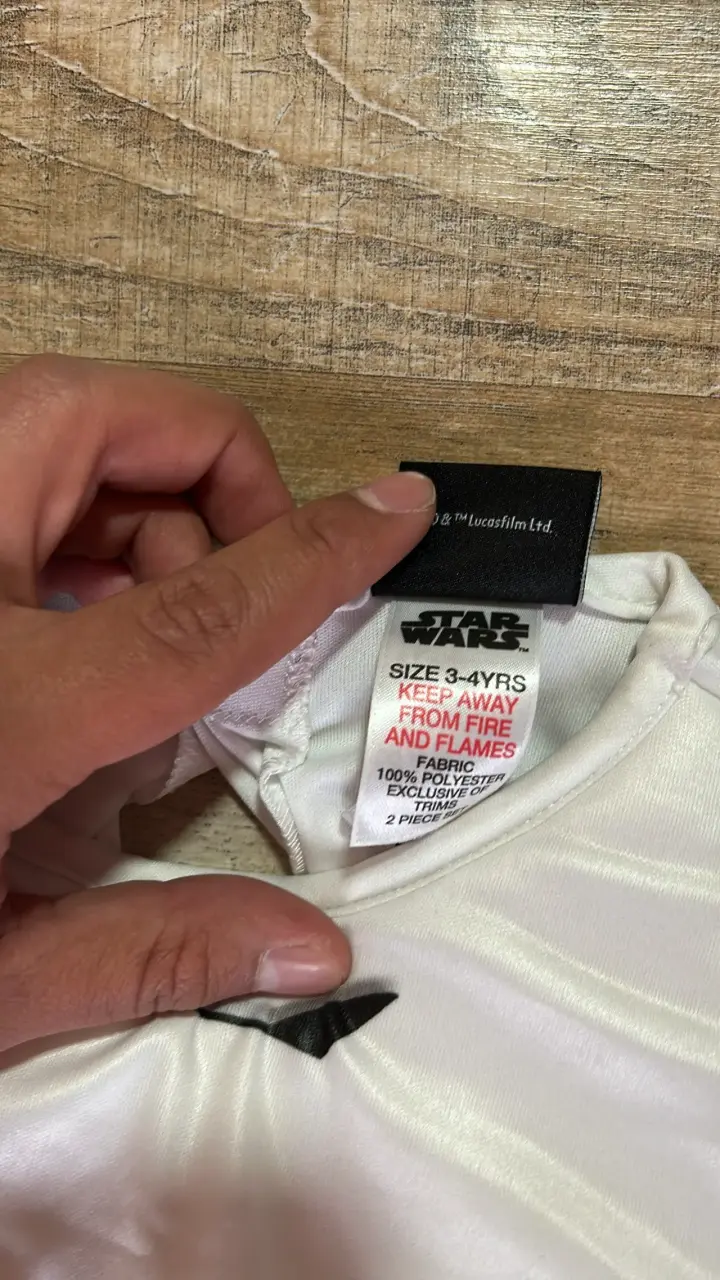 Disfraz de Stormtrooper talla 3-4 Star Wars - 3