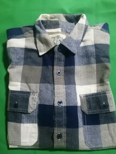 Camisa de franela a cuadros Melt talla 14 - miniatura 1