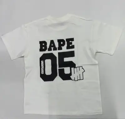 Polera Blanca BAPE Undefeated Estilo Urbano - miniatura 3