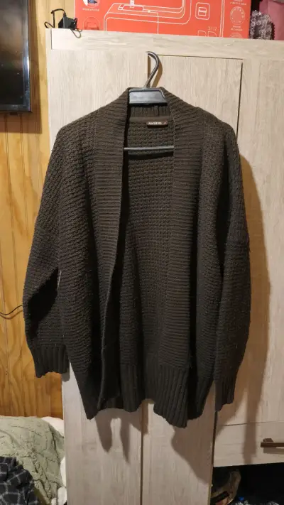Cardigan de punto marrón Janina - miniatura 1
