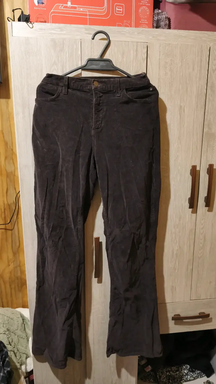 Pantalones de pana negros para mujer - 1