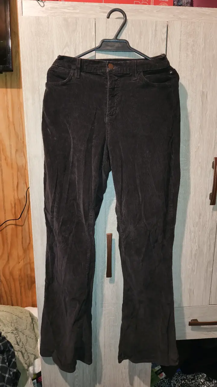 Pantalones de pana negros para mujer - 2