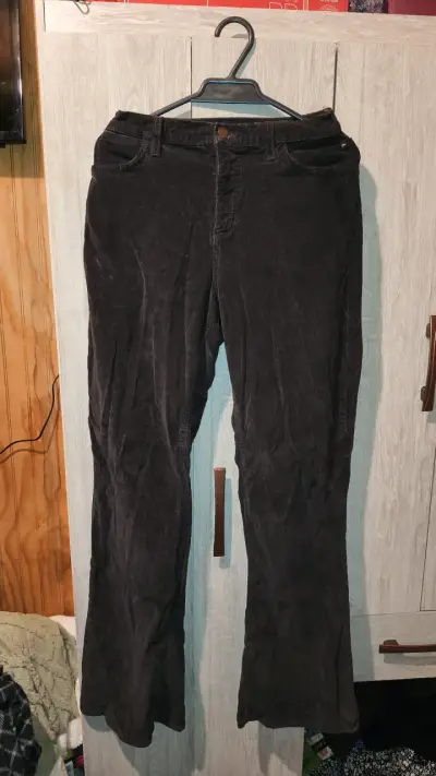 Pantalones de pana negros para mujer - miniatura 2