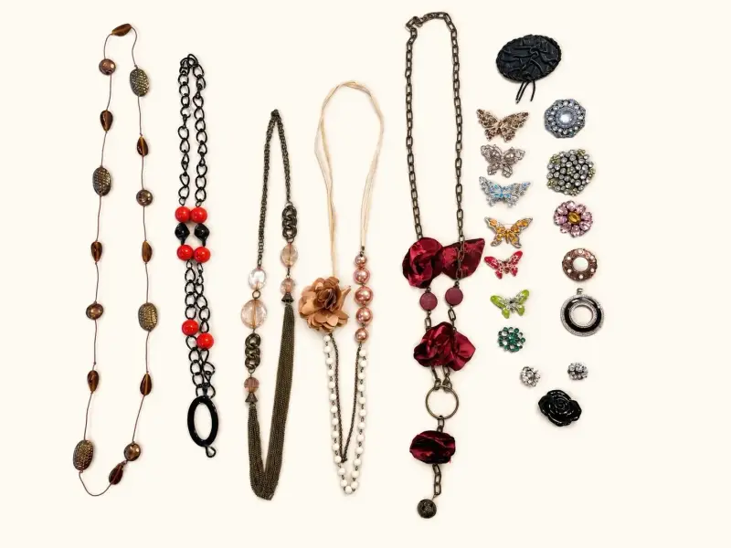 Lote de collares y broches variados - 1
