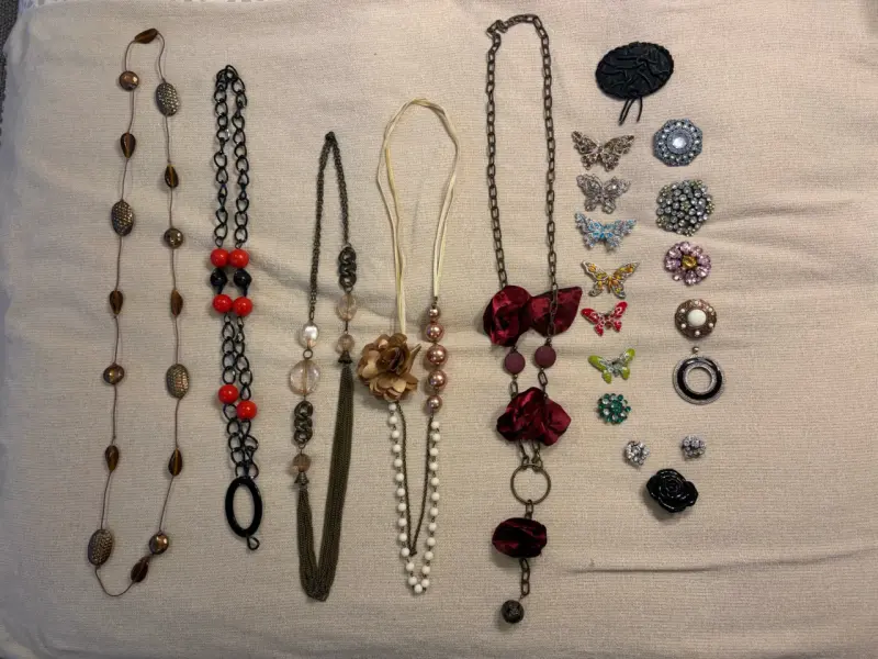 Lote de collares y broches variados - 4