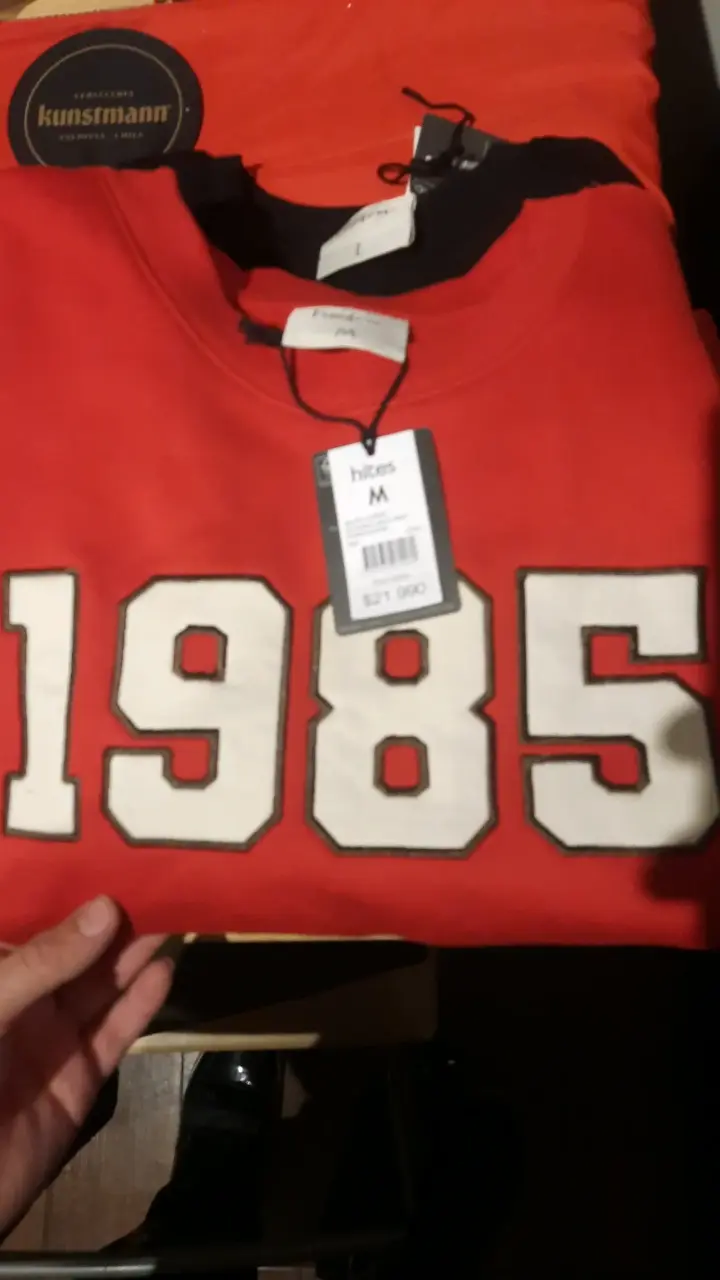Polerón rojo 1985 para mujer talla M - 1