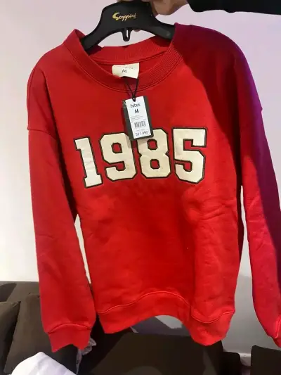 Polerón rojo 1985 para mujer talla M - miniatura 3