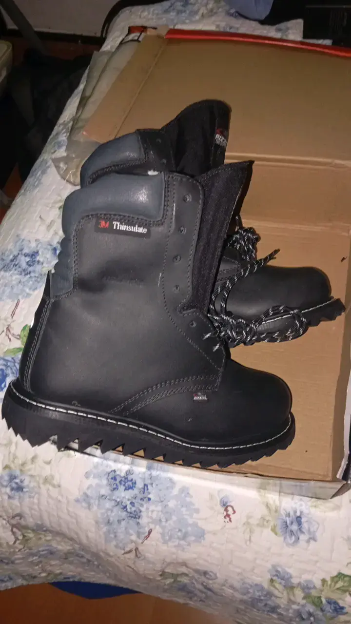 Botas de trabajo negras con aislamiento térmico, - 6