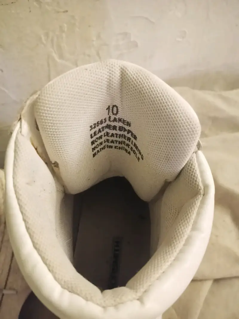 Botas blancas de cuero sintético talla 10 - 2