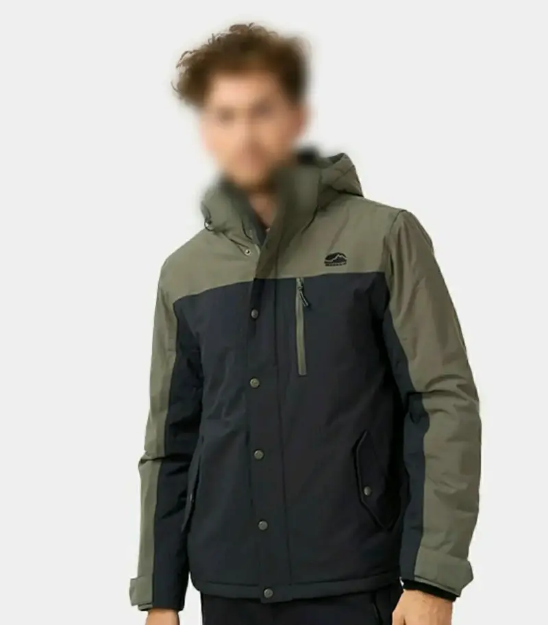 Chaqueta impermeable para hombre en dos tonos - 1