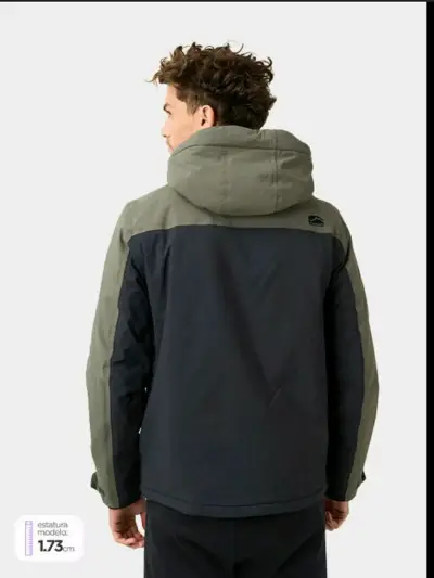 Chaqueta impermeable para hombre en dos tonos - miniatura 2