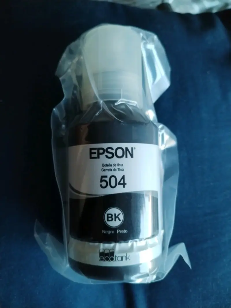 Botella de Tinta Epson 504 Negra EcoTank