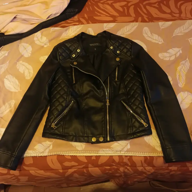 Chaqueta de cuero negra para mujer Wados - 1