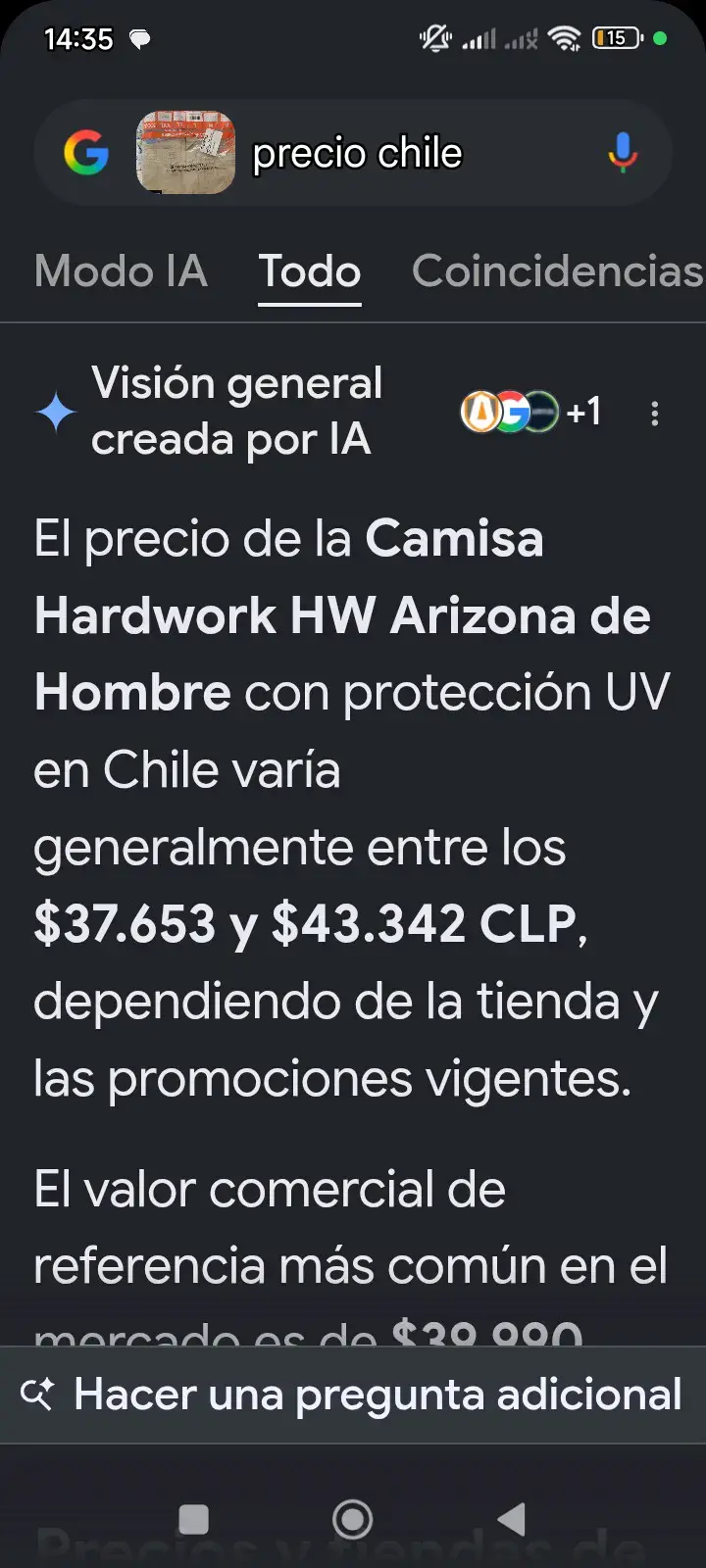Camisa HW Arizona Hombre Talla L - 1