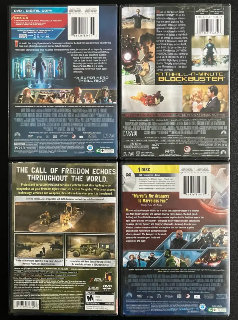 Colección de DVDs de Marvel e Iron Man - 2