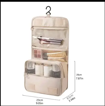Neceser de Viaje Colgante Beige con Compartimentos - miniatura 2