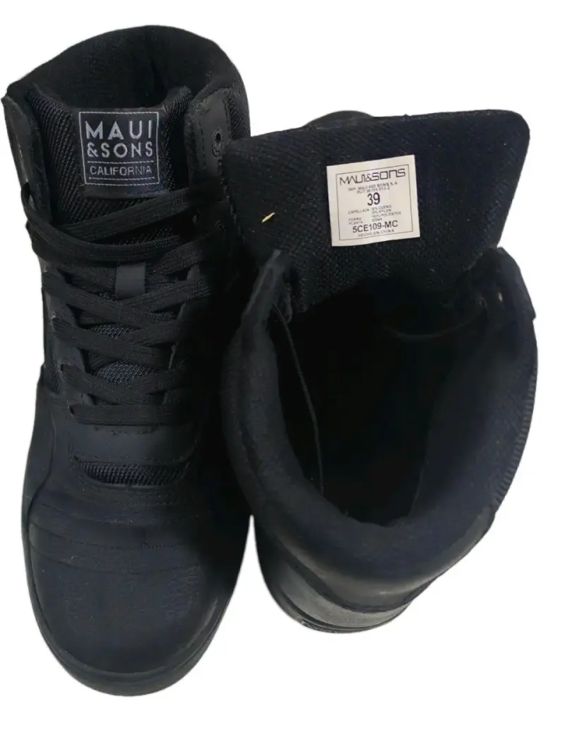 Zapatillas negras Maui & Sons de caña alta - 3