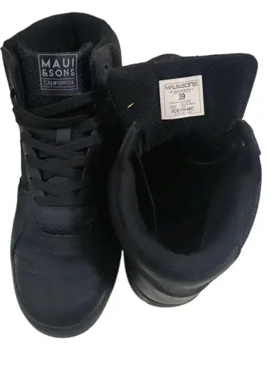 Zapatillas negras Maui & Sons de caña alta - miniatura 3